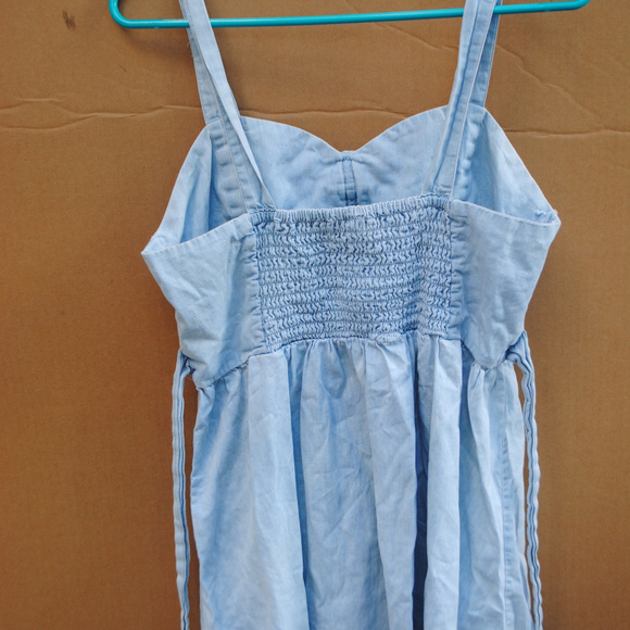Blue Grey Bow mini dress forever 21 M - Picture 3 of 4
